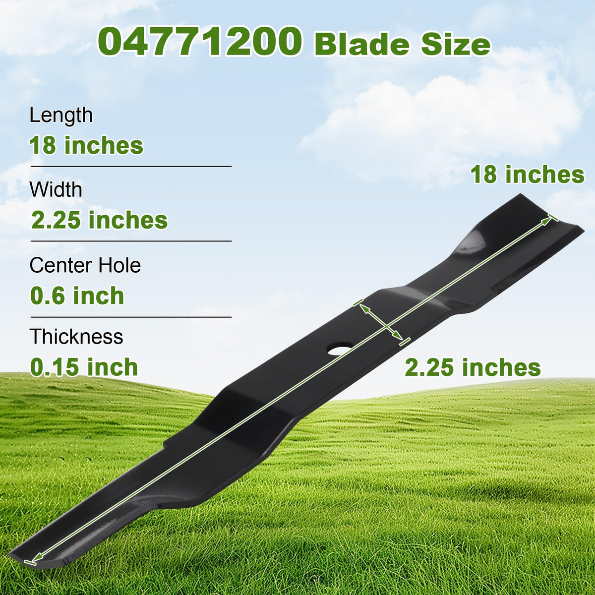 Superbobi 04771200 blade for ARIENS IKON XL, clean cuts on tall grass.