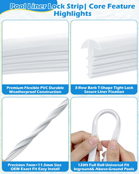 SuperDi easy installation with minimal tools for pool liner lock.