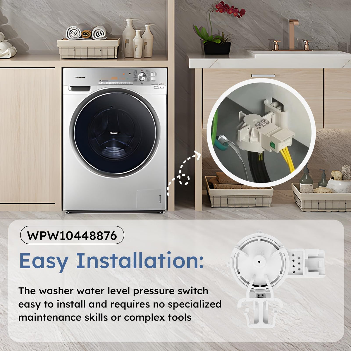 SuperDi WPW10448876 installation image underscores simple DIY setup