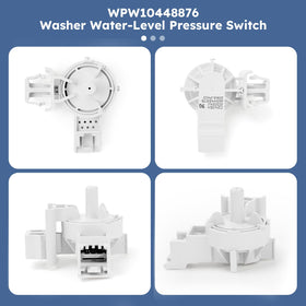 SuperDi WPW10448876 water-level switch side view shows broad compatibility across brands