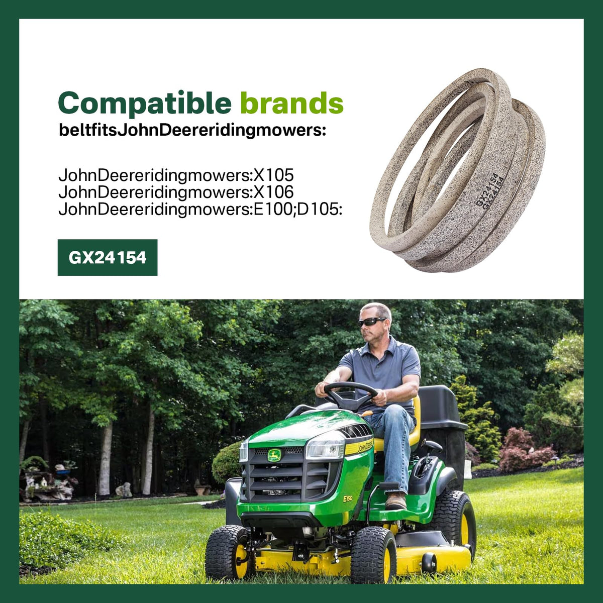 SuperDi X106 belt, helps maintain traction and efficient power delivery.