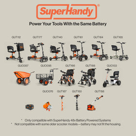 SuperHandy 48V 2Ah battery in fast charging mode delivers ready power.