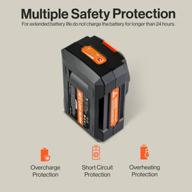 SuperHandy 48V 2Ah battery delivers 30–45 minutes runtime for fogger.
