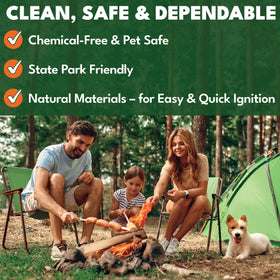 Superior Trading Co. pods arranged for outdoor use with grill and campfire setting.