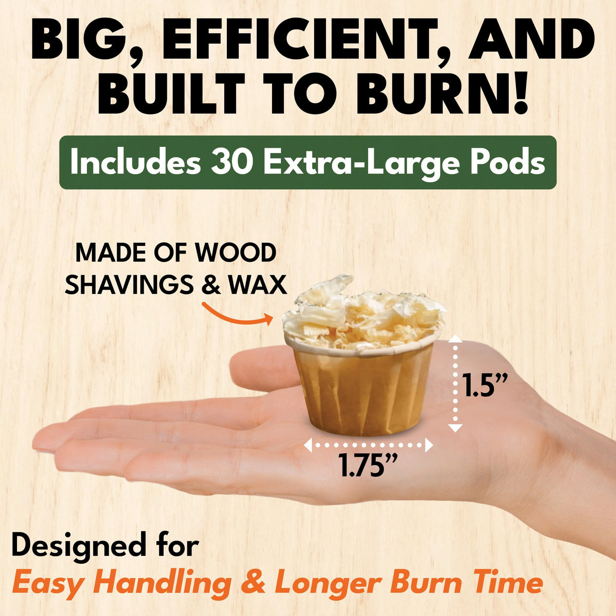 Superior Trading Co. pods suitable for indoors and outdoors, from BBQ to campfires.