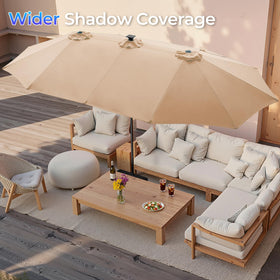 SUPERJARE fade-resistant canopy preserves color and protects furniture.