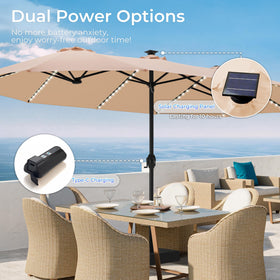 SUPERJARE solar-usb-power-options allow flexible lighting anywhere.
