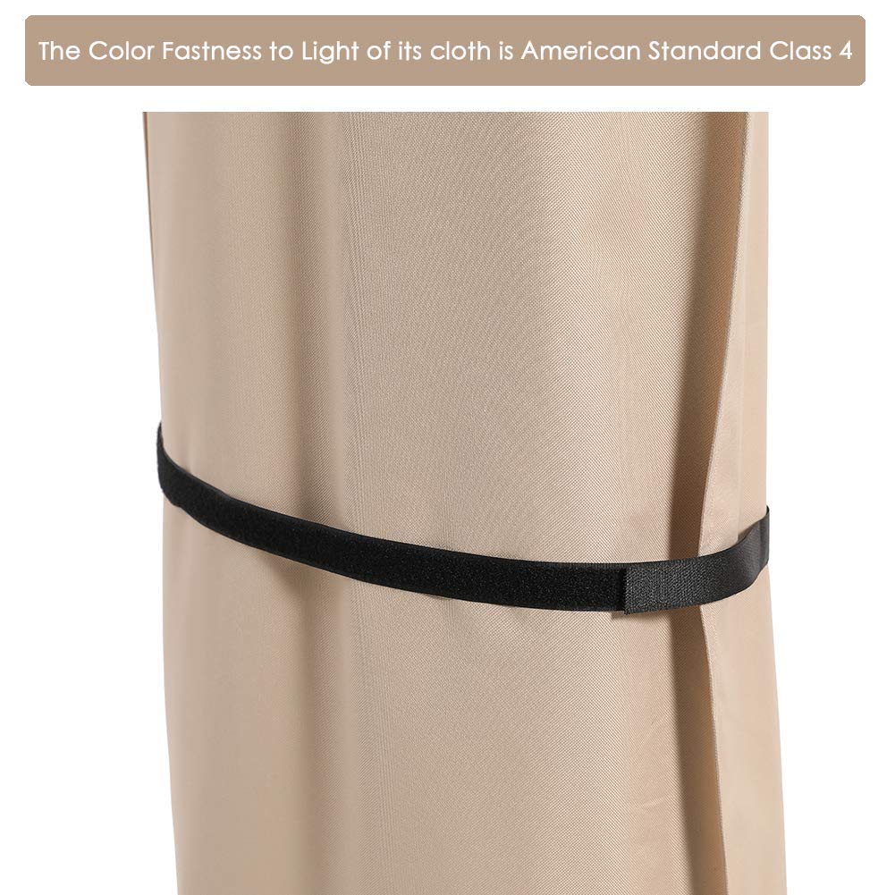 SuperJARE 15 ft double-sided umbrella cover shields large outdoor setups.