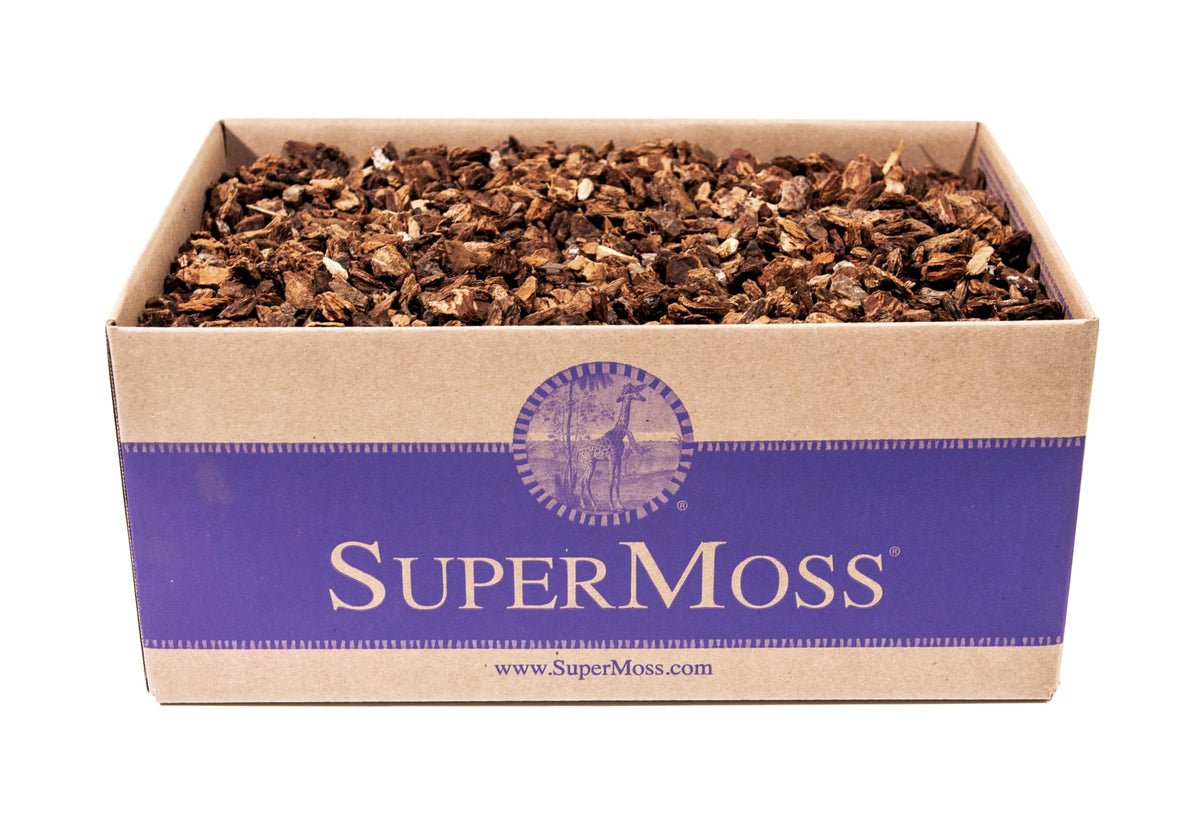 SuperMoss Orchid Bark in natural brown provides excellent drainage and aeration for thriving orchids.
