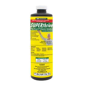 SUPERthrive plant vitamin solution bottle for home gardens and professional use