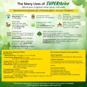Quart bottle beside healthy plant demonstrates ready-to-use care from SUPERthrive
