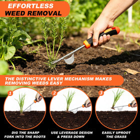Suphan V-shaped lever weed remover delivers full root extraction with ease.