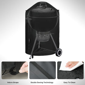 Easy-clean grill cover can be hose-cleaned and air-dried
