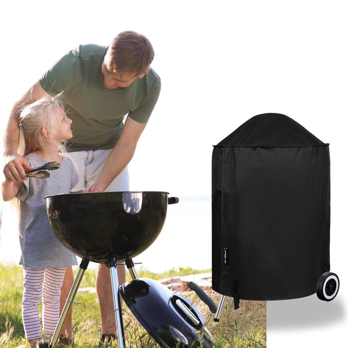 Weather-protection grill cover helps maintain finish of Weber kettle