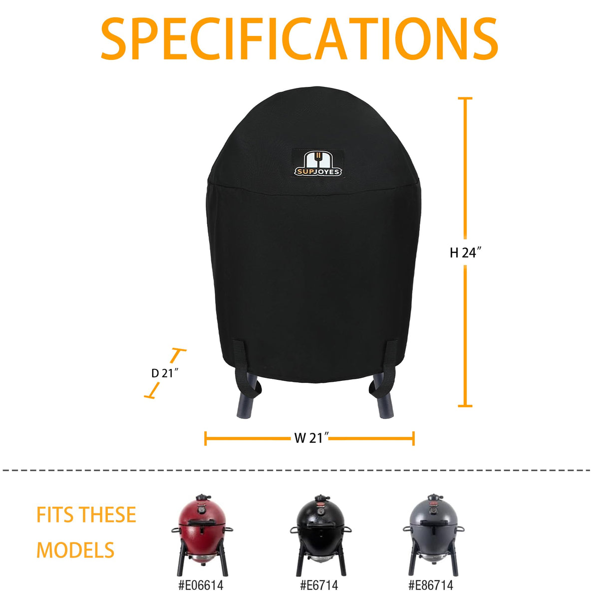 SUPJOYES 6659 grill cover fits 21x24 inches for AKORN Jr.
