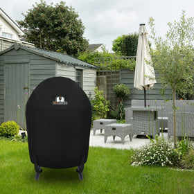 SUPJOYES 6659 grill cover shields Kamado grills from rain and dust year-round.