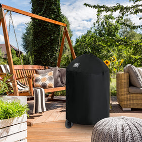 windy weather scenario with SUPJOYES 6755 grill cover staying in place