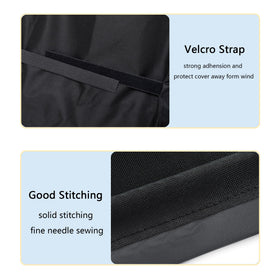 SUPJOYES grill cover features Velcro straps for secure fit during windy days.