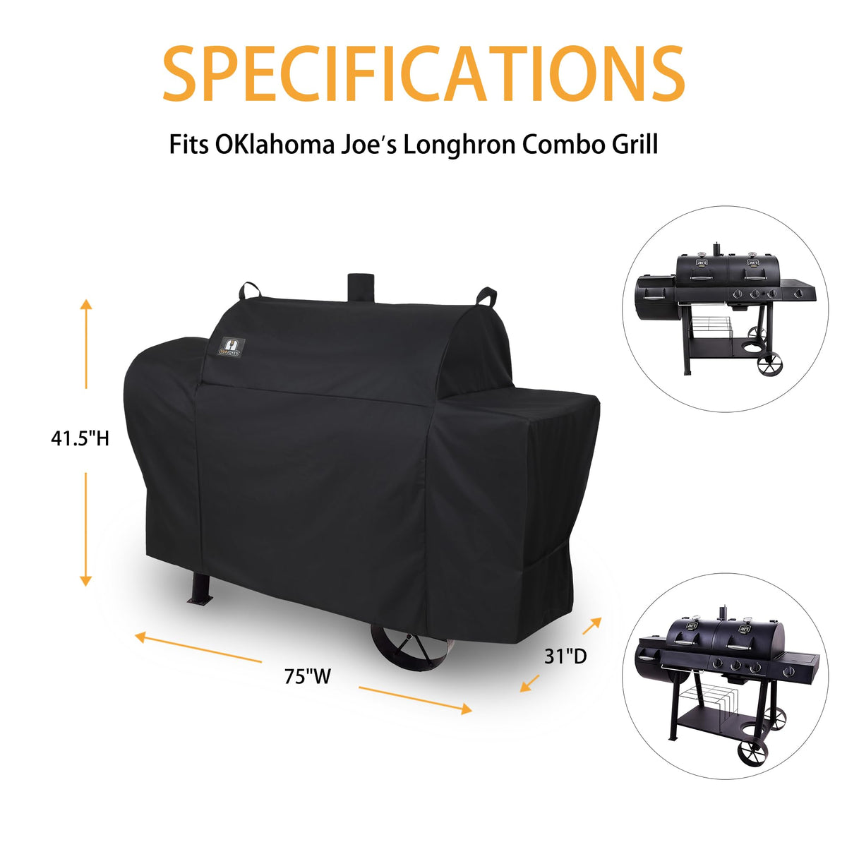 Close-up of waterproof PVC coating on SUPJOYES grill cover.