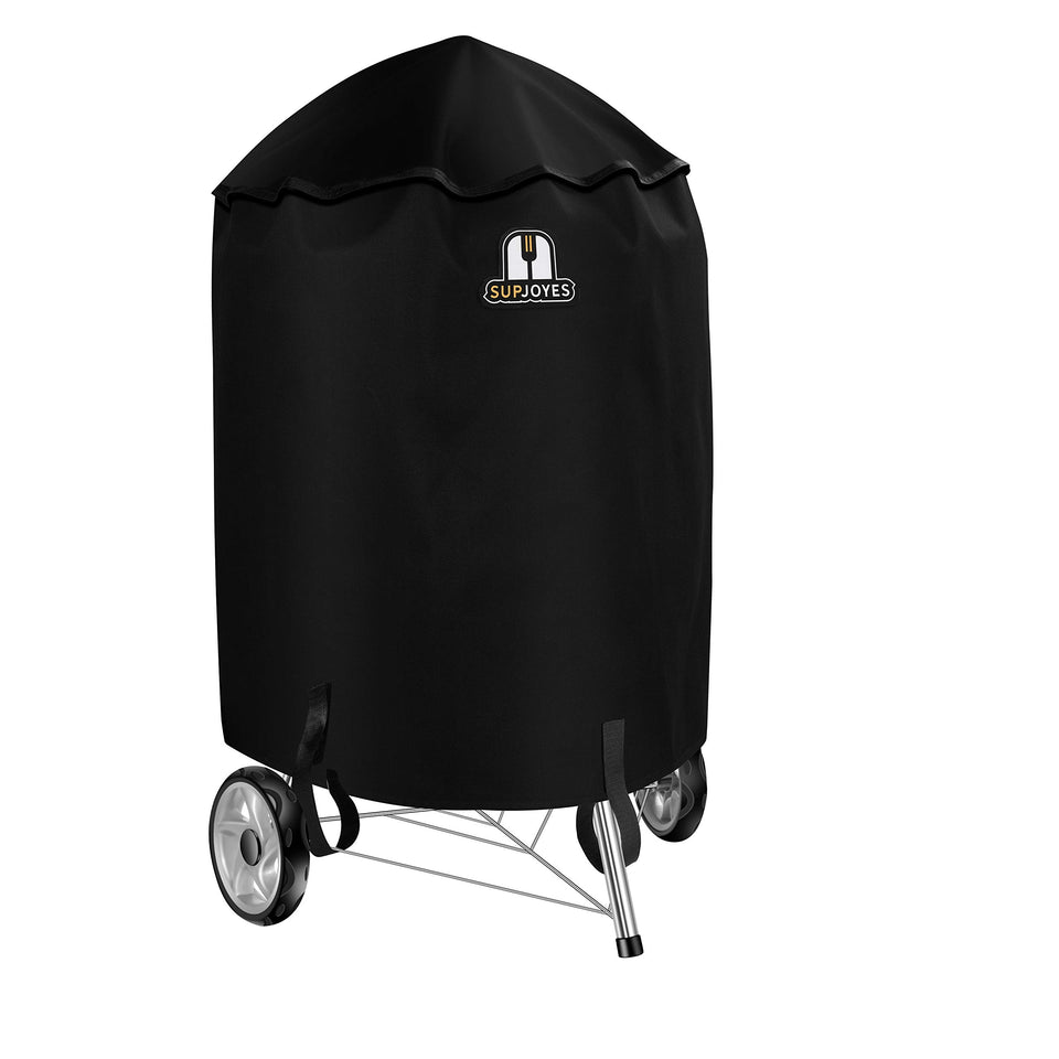 SUPJOYES grill cover on Weber 22-inch kettle protects from weather