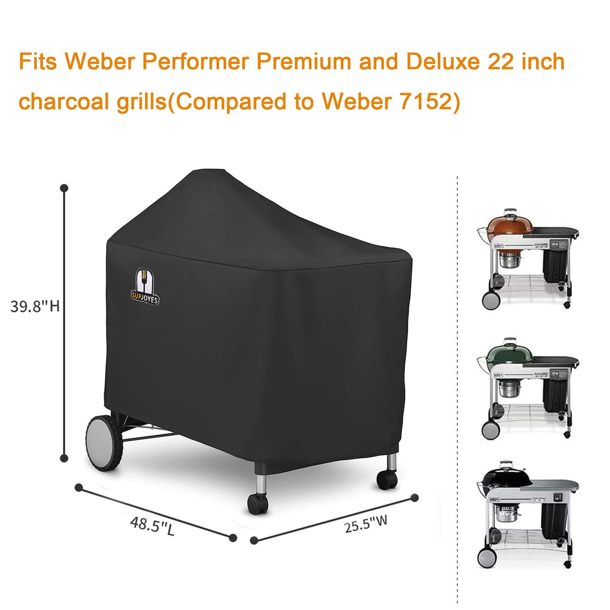 SUPJOYES heavy-duty cover with durable polyester resists sun and rain