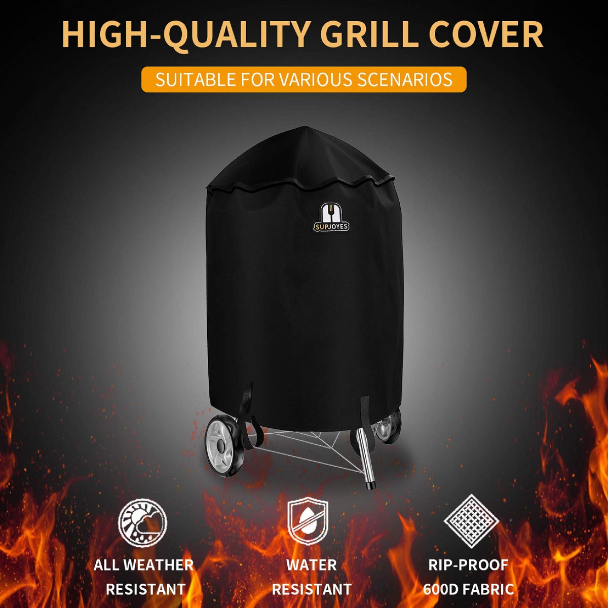 SUPJOYES precise 28.5W x 23.5D x 35H fit for Weber 22in