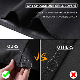 SUPJOYES bottom Velcro straps keep the cover secure against wind