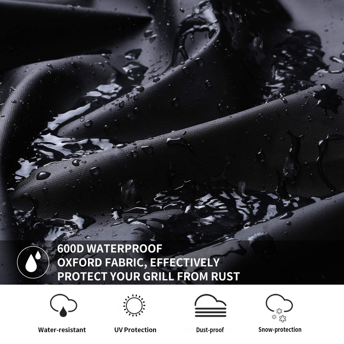 SUPJOYES waterproof coating protects the grill from moisture and corrosion
