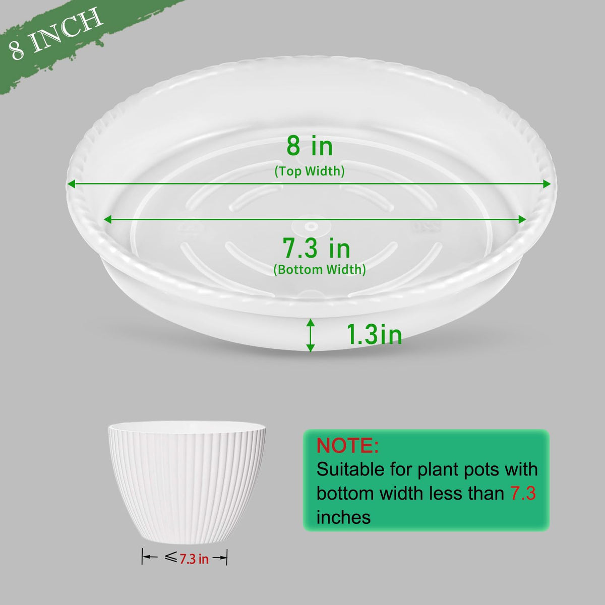 SupKing 8-inch clear drip tray, visible water status for easy monitoring.