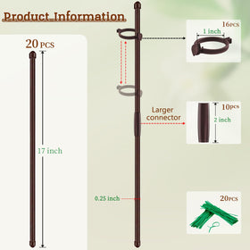 SupKing adjustable-length connectors extend stakes for different plant sizes