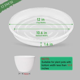 SupKing 12-inch clear drip tray, side angle, monitor water level.