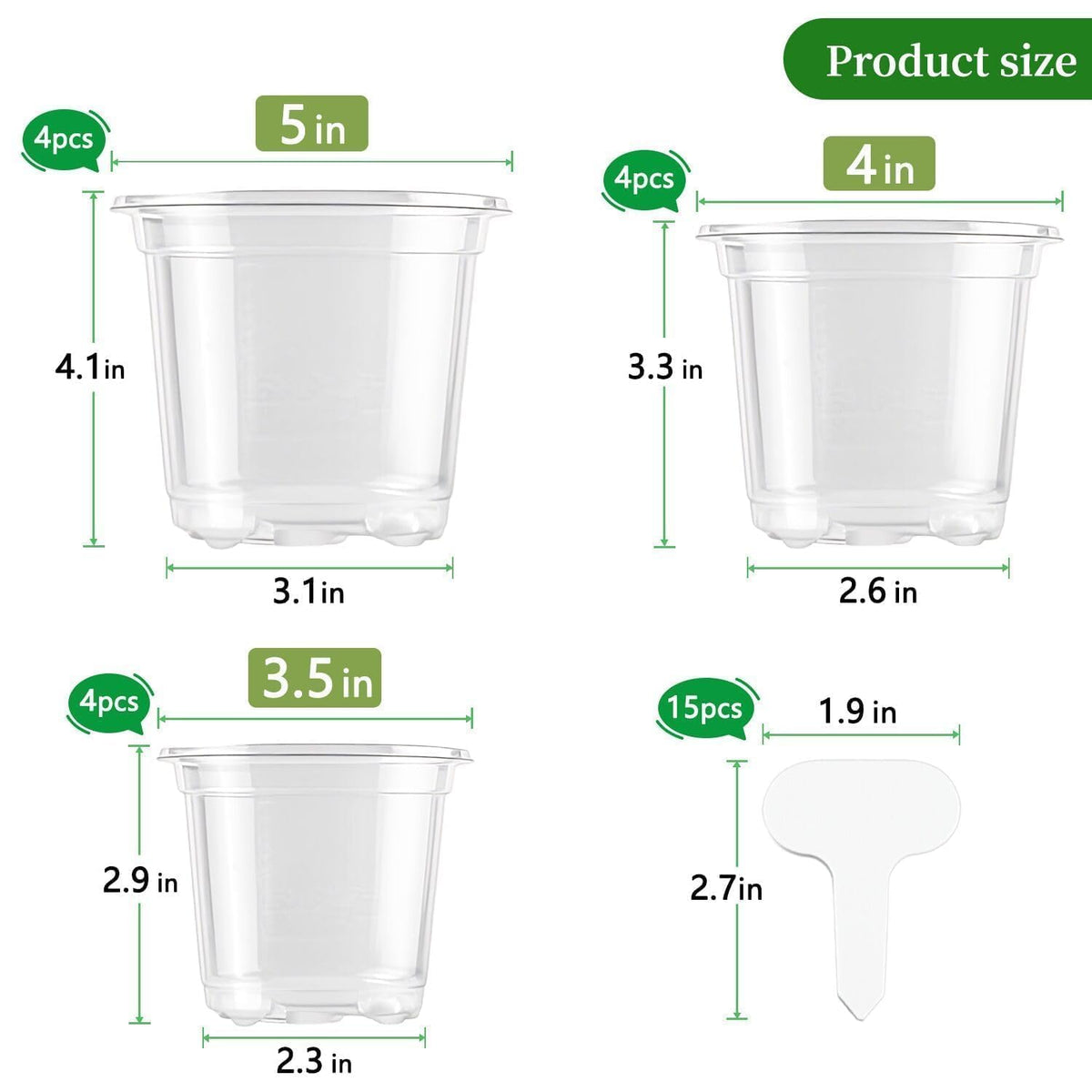 SupKing clear 4-inch nursery pot highlighting drainage holes for root air circulation