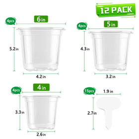 SupKing clear 5-inch nursery pot emphasizes root observation and moisture balance.