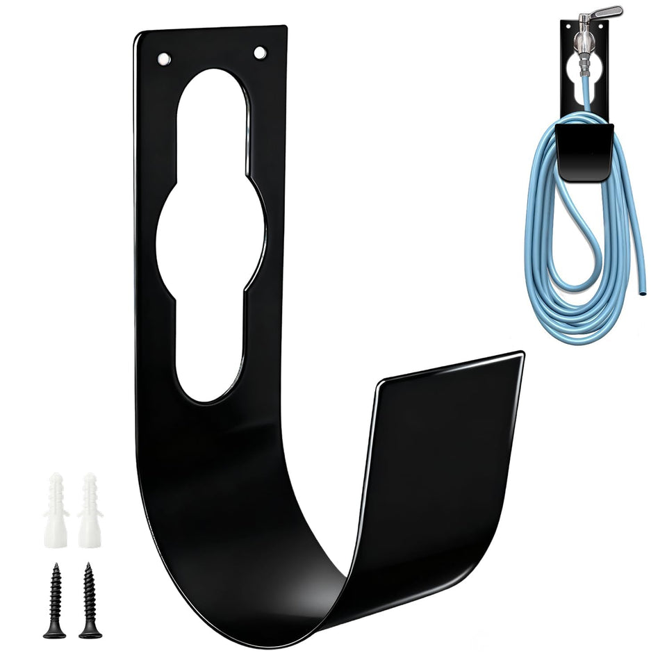 SupKing hose holder wall mount in heavy-duty steel for tidy garden storage