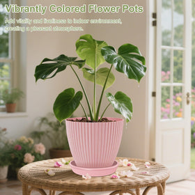 SupKing lake-blue 3.5-inch pot with drainage tray for tiny plants and windowsill setups