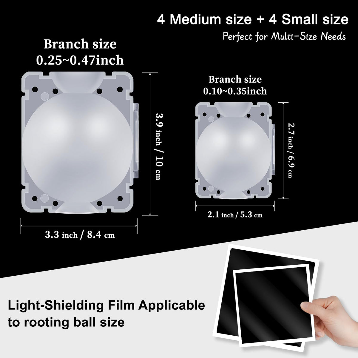 SupKing light-shield film pack creates a dark interior for root development