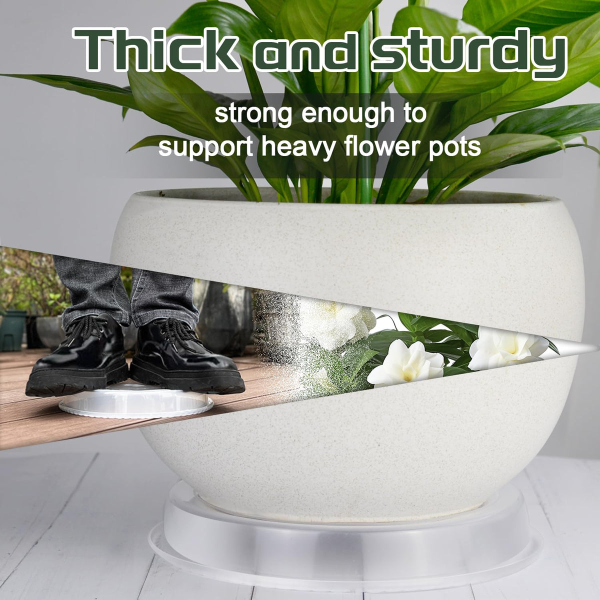 SupKing multipurpose 12-inch saucer can hold small items when unused.
