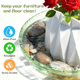 SupKing plant saucers 8 inch yellow durable drip tray protects floors during plant care.