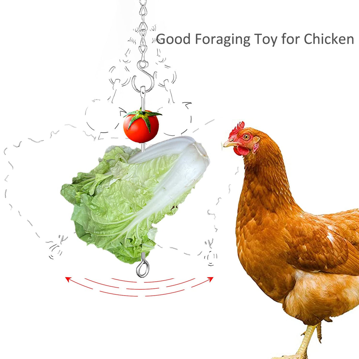 Suplklz 9.2-inch chicken veggie fork for easy skewering of produce.