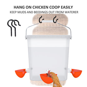 Suplklz semi-translucent bucket lets you monitor remaining feed and water easily.