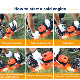 SUPMIXTOOLS professional-grade chainsaw supports tree trimming and carpentry tasks.
