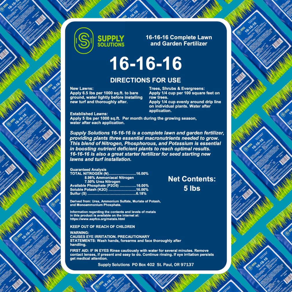 Supply Solutions 16-16-16 granules close-up showing uniform nutrients for healthy growth