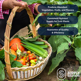 Supply Solutions fertilizer enriching soil for vegetables, fruits, and berries