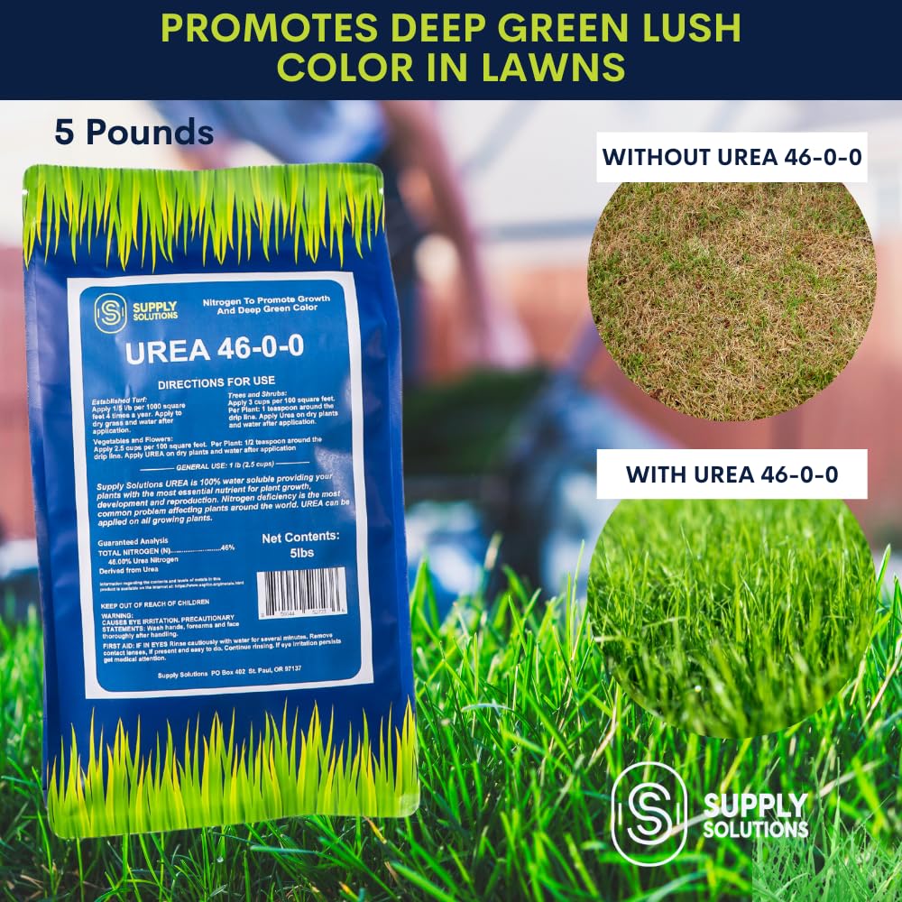 Supply Solutions Urea 46-0-0 blue-packaging-design signals fresh, modern packaging.
