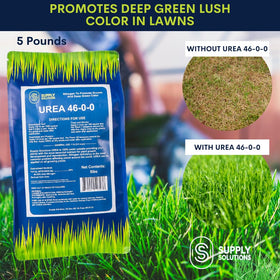 Supply Solutions Urea 46-0-0 blue-packaging-design signals fresh, modern packaging.