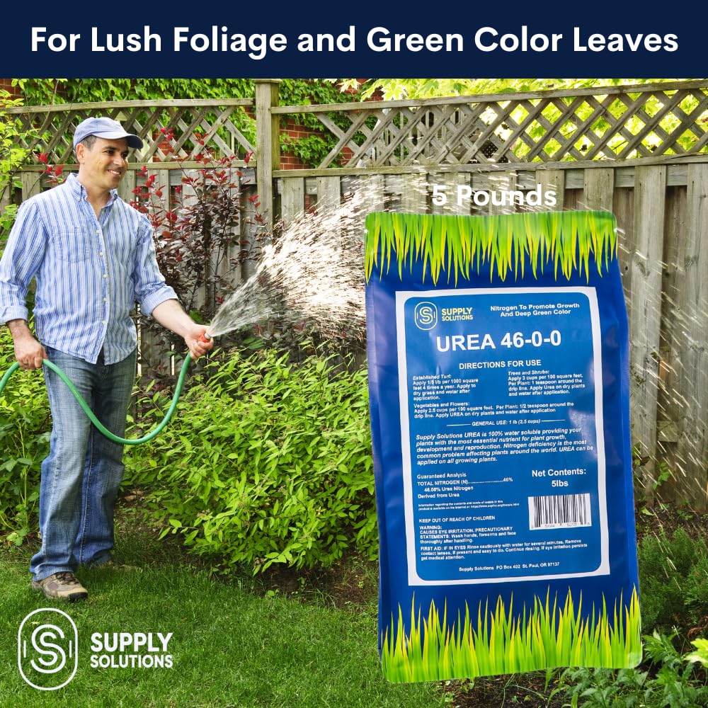 Supply Solutions Urea 46-0-0 supports healthier flowers and fruits for bountiful blooms.
