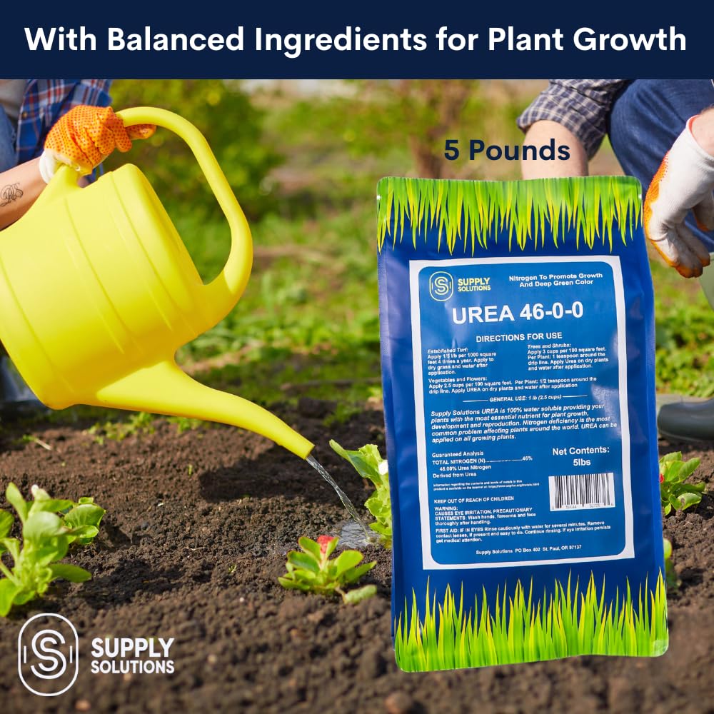 Supply Solutions Urea 46-0-0 lawn-application versatile for garden and field crops.