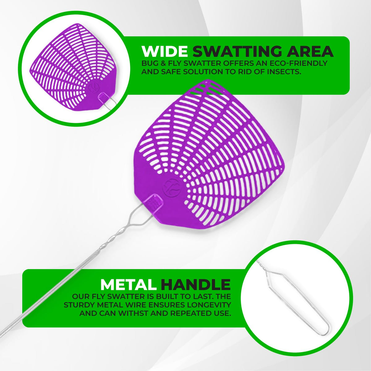 Supreme Pro durable metal wire withstands repeated swats.