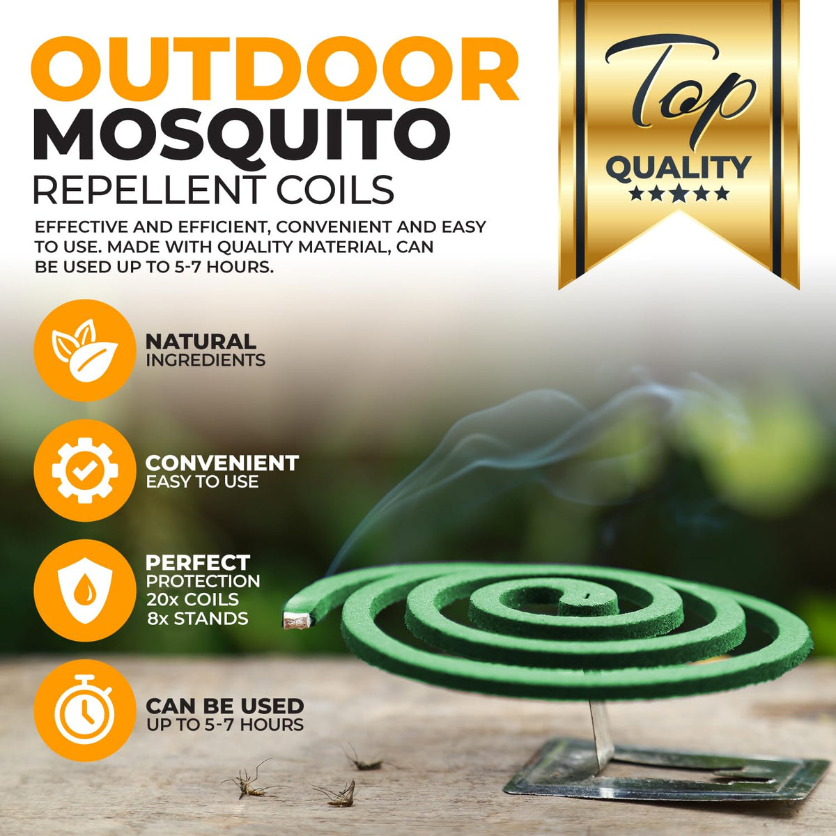 SUPREME PRO natural oils blend offers a pleasant aroma while repelling mosquitoes.