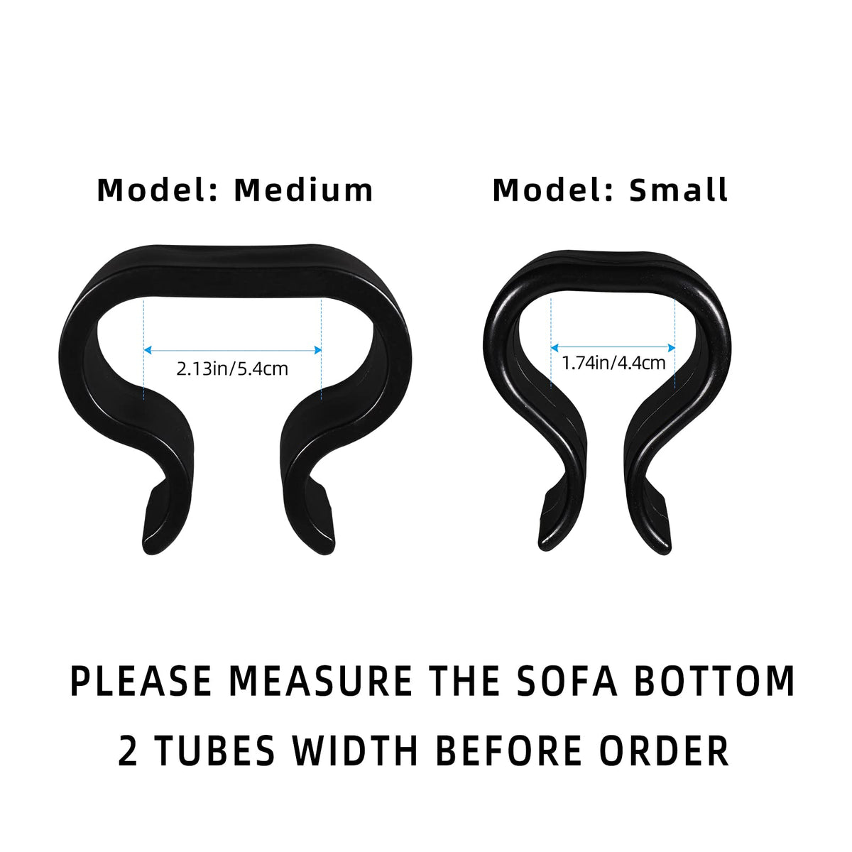 SUQ I OME clip securing modules between sofa sections.
